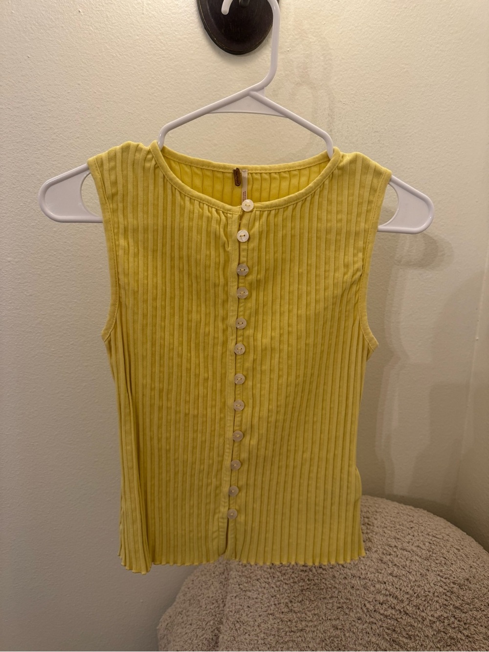 Free People Tilly Vest Butter Yellow | S